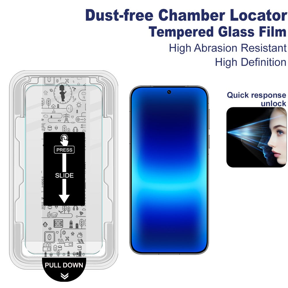 IMAK H-serien för Huawei Pura 90s Pro 5G / Pura 90 Pro härdat glas skärmskyddsfilm med dammfritt installationsverktyg