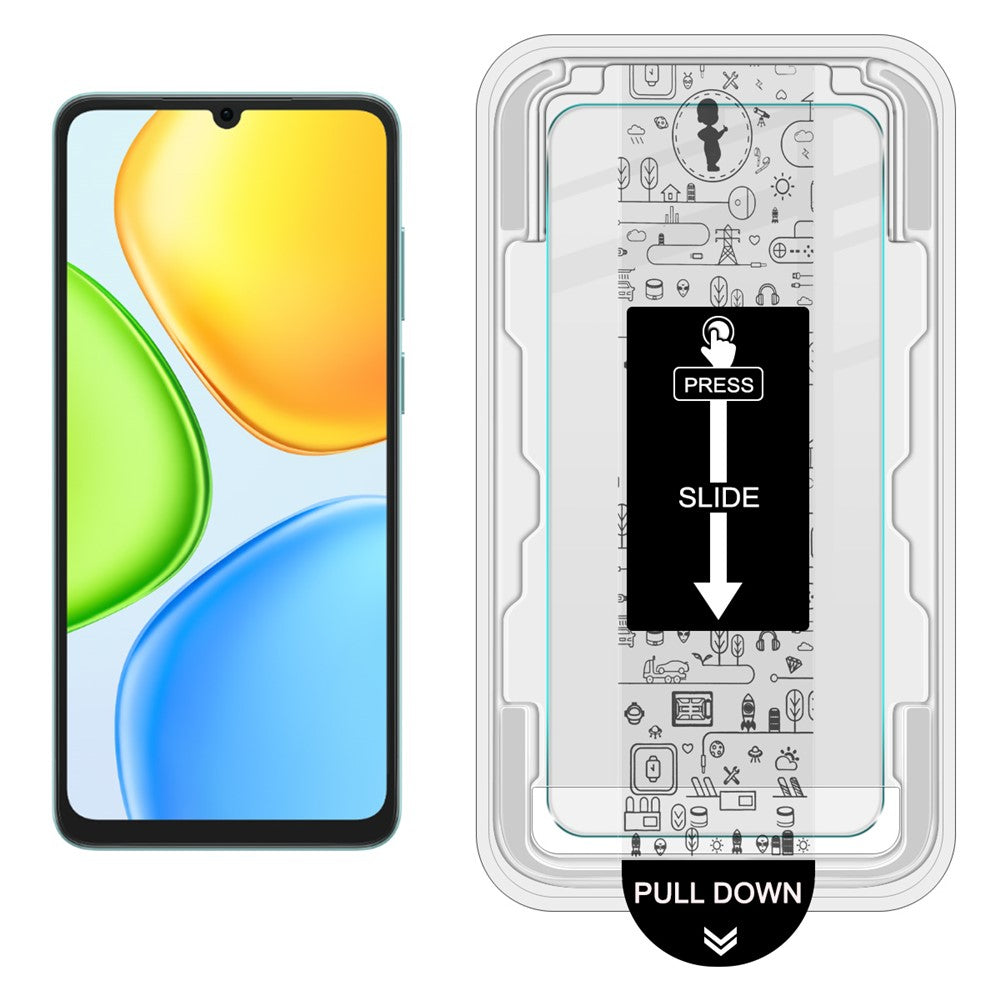 IMAK H-serie til Honor Play 80 5G skærmbeskyttelsesfilm af hærdet glas med støvfrit installationsværktøj