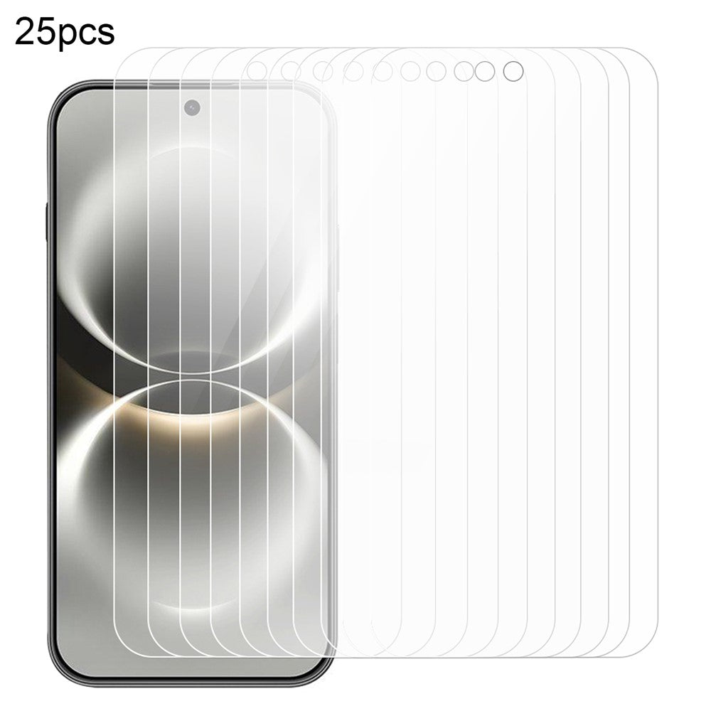 25Pcs For Huawei nova 15 Max Screen Protector Full Glue Tempered Glass High Definition Film (NOT Complete Covering) (No Package, with Wipes Set, Dust-absorber, Guide Sticker)
