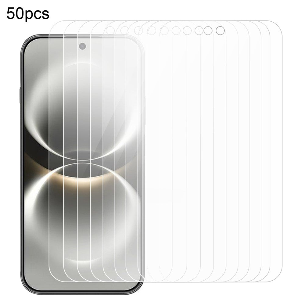 50Pcs For Huawei nova 15 Max Screen Protector Full Glue Tempered Glass Clear Screen Film (NOT Complete Covering) (No Package, with Wipes Set, Dust-absorber, Guide Sticker)