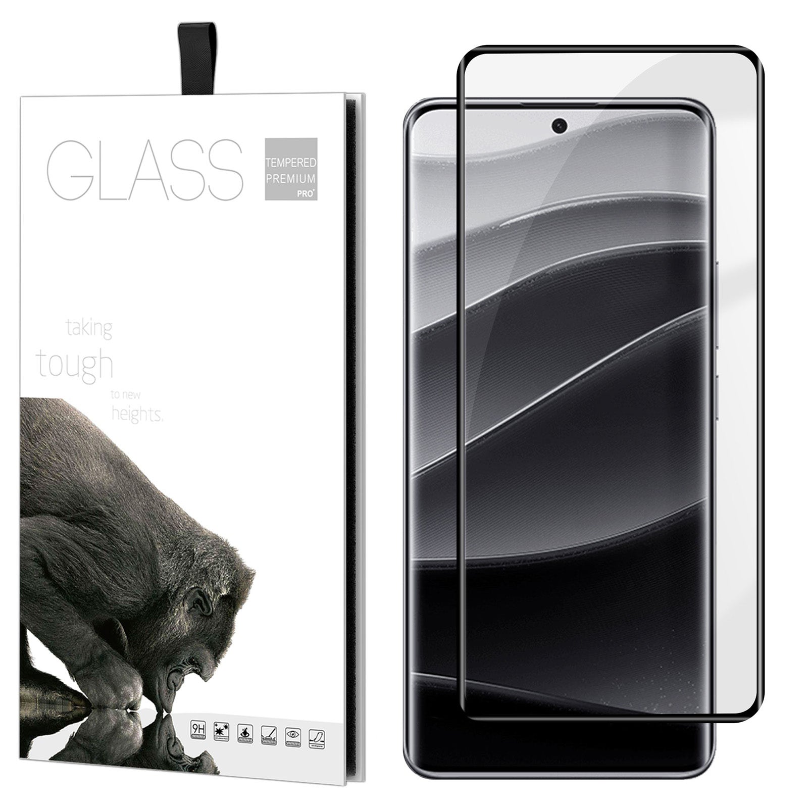 Xiaomi Poco X7 5G / Xiaomi Redmi Note 14 Pro 5G Helskärmsskydd Helhäftande Böjda Kanter Anti-fingeravtryck Härdat Glasfilm