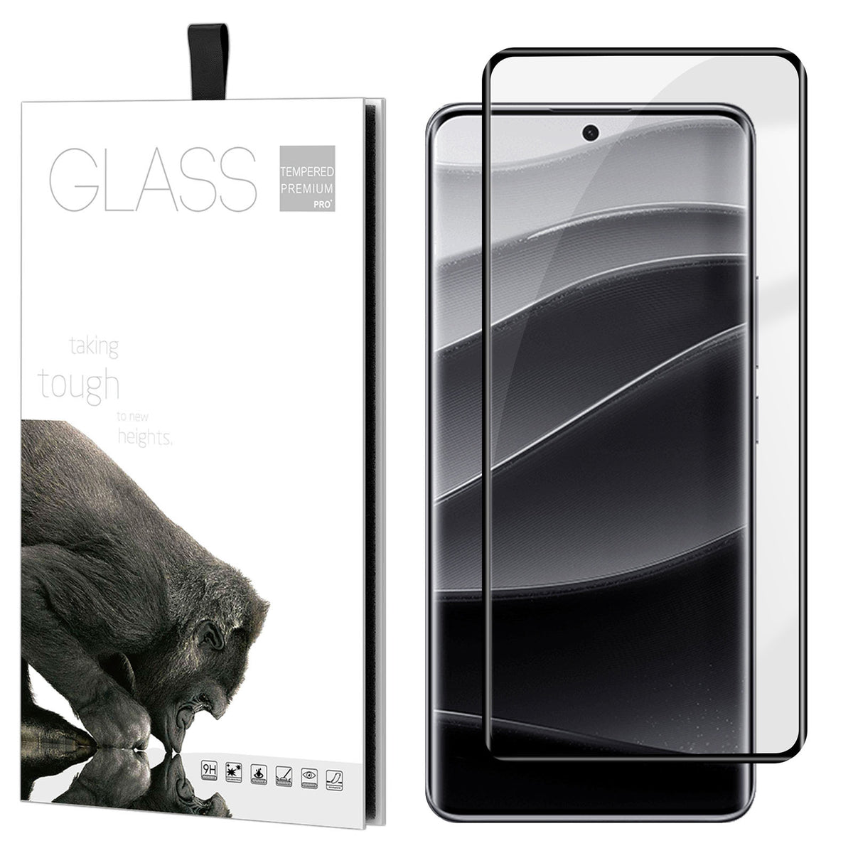 For Xiaomi Redmi Note 14 Pro+ 5G Full Screen Protector Full Glue Curved Edges Anti-fingerprint Tempered Glass Film