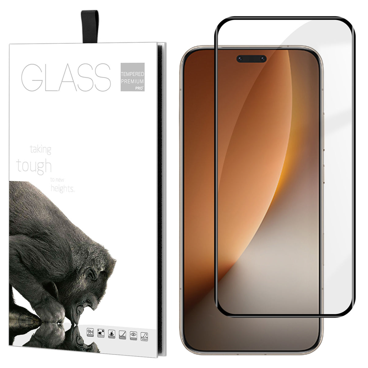 For Honor Magic8 Pro 5G Full Screen Protector Full Glue Curved Edges Anti-fingerprint Tempered Glass Film