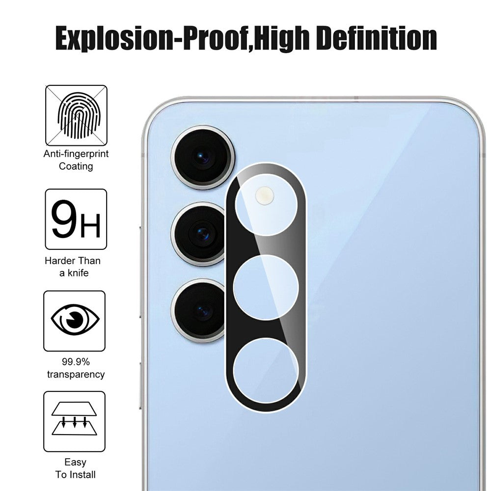Til Samsung Galaxy S26 FE Kameraglas Beskyttelse Sort Hærdet Glas Linsefilm