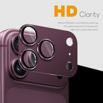 NORTHJO iPhone 18 Pro Max Kameralinsskydd Matt Metall/Glas - Lila