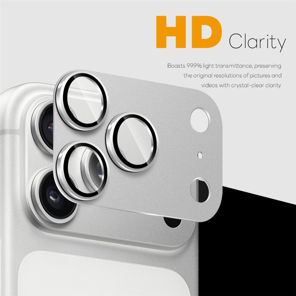 NORTHJO iPhone 18 Pro Max Kameralinsskydd Matt Metall/Glas - Silver