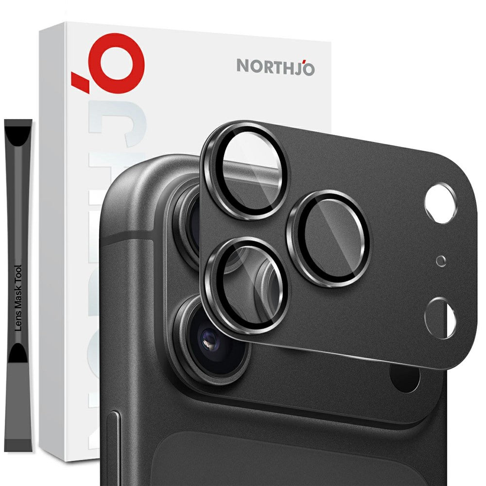 NORTHJO For iPhone 18 Pro Camera Lens Protector Matte Integrated Metal Tempered Glass Lens Film (Full Coverage)
