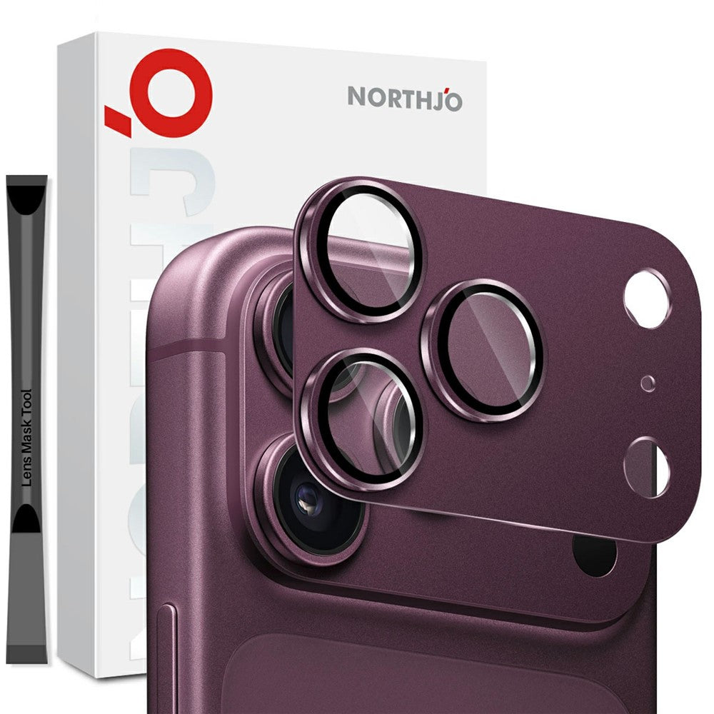 NORTHJO For iPhone 18 Pro Camera Lens Protector Matte Integrated Metal Tempered Glass Lens Film (Full Coverage)