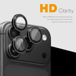 NORTHJO Til iPhone 18 Pro / 18 Pro Max Kameralinsebeskytter Hærdet Glas Linsefilm Metalringbeskyttelse 1:1 Originalt Design
