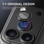 NORTHJO Til iPhone 18 Pro / 18 Pro Max Kameralinsebeskytter Hærdet Glas Linsefilm Metalringbeskyttelse 1:1 Originalt Design