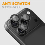 NORTHJO Til iPhone 18 Pro / 18 Pro Max Kameralinsebeskytter Hærdet Glas Linsefilm Metalringbeskyttelse 1:1 Originalt Design