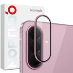 NORTHJO For Samsung Galaxy S26 FE Tempered Glass Camera Lens Film CD Veins Metal Ring Lens Guard (Complete Coverage)