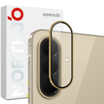 NORTHJO For Samsung Galaxy S26 FE Tempered Glass Camera Lens Film CD Veins Metal Ring Lens Guard (Complete Coverage)
