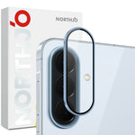 NORTHJO For Samsung Galaxy S26 FE Tempered Glass Camera Lens Film CD Veins Metal Ring Lens Guard (Complete Coverage)