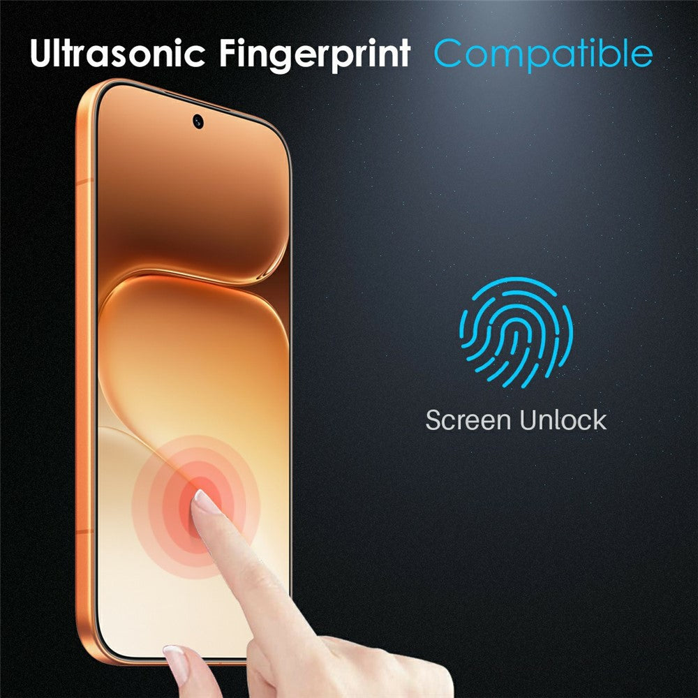 NORTHJO A++ For Honor 600 5G Screen Protector Silk Printing High Aluminum-Silicon Glass Film Support Fingerprint Unlock
