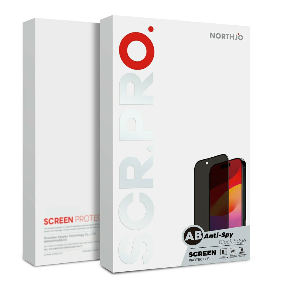 NORTHJO A++ For Xiaomi 17T Pro Screen Protector Privacy Full Glue Silk Printing Anti-Spy Tempered Glass Film
