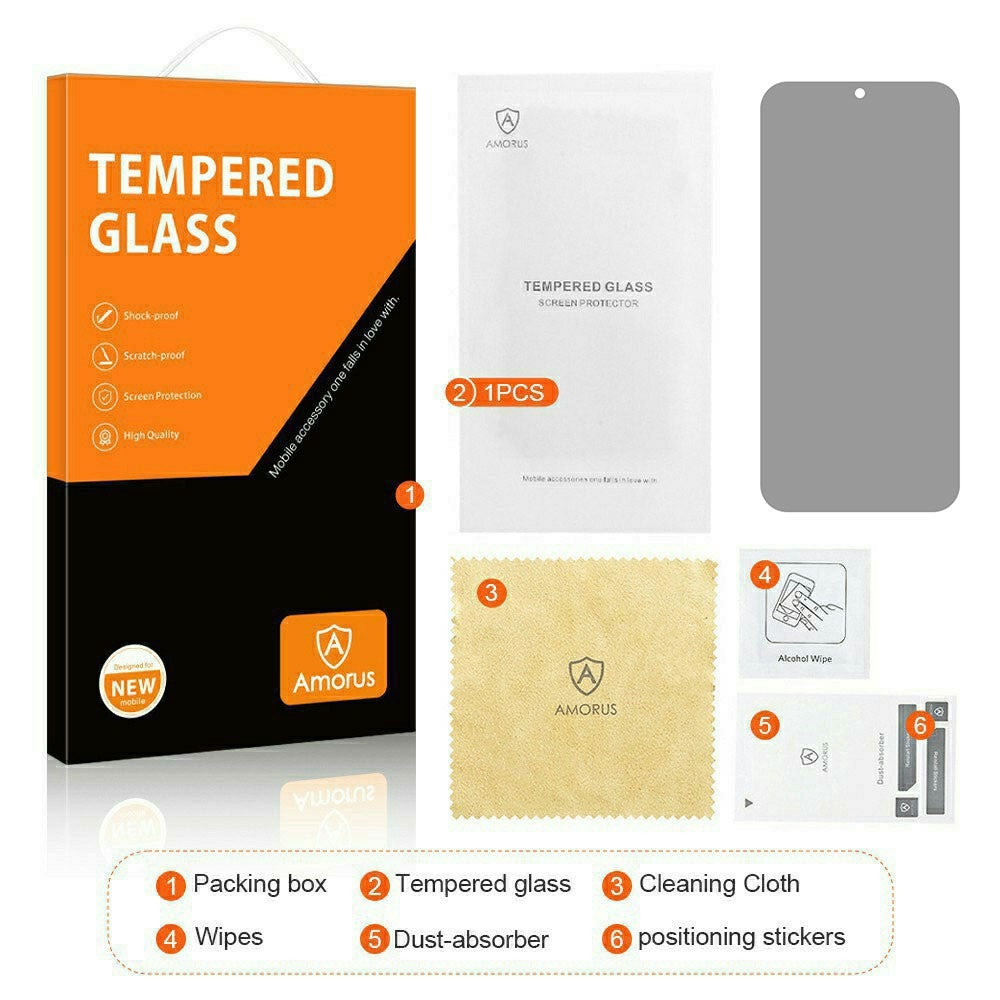 AMORUS For Xiaomi 17T Pro 2.5D Arc Edge Anti Spy Full Screen Protector High Aluminium-silicon Glass Film (Fingerprint Unlock)