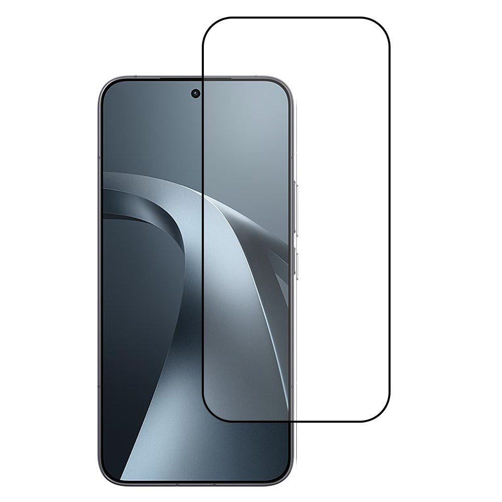 For Xiaomi 17T Pro Full Screen Protector Full Glue Arc Edge HD High Aluminium-silicon Glass Film with Black Silk Print Edge (Fingerprint Unlock)