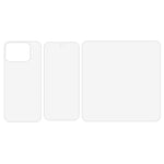 For Google Pixel 10 Pro Fold Screen Protector Set, Front + Back Full Cover TPU+PET Hydrogel Film