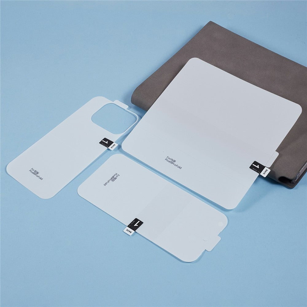 For Google Pixel 10 Pro Fold Screen Protector Set, Front + Back Full Cover TPU+PET Hydrogel Film