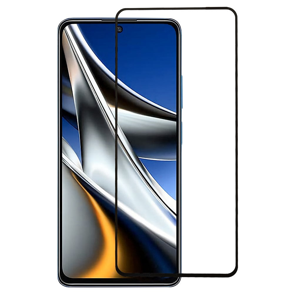 Xiaomi Poco X5 Pro 5G / Redmi Note 12 Pro Speed 5G Silkestryck Härdat Glas Skärmskydd Heltäckande Helklistrad Svart Kant Reptålig Film
