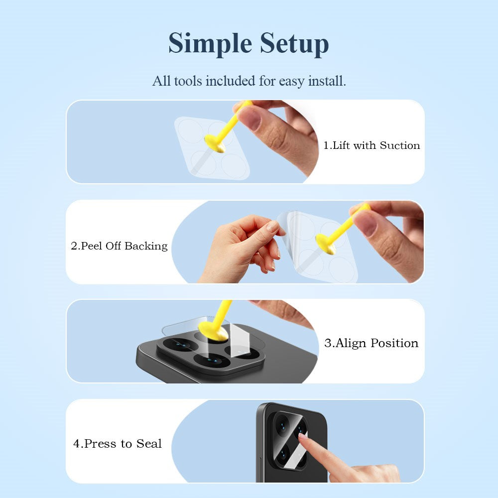 LEREACH For Xiaomi 17T Camera Lens Protector 0.3mm Ultra Thin Full Cover Tempered Glass Lens Film