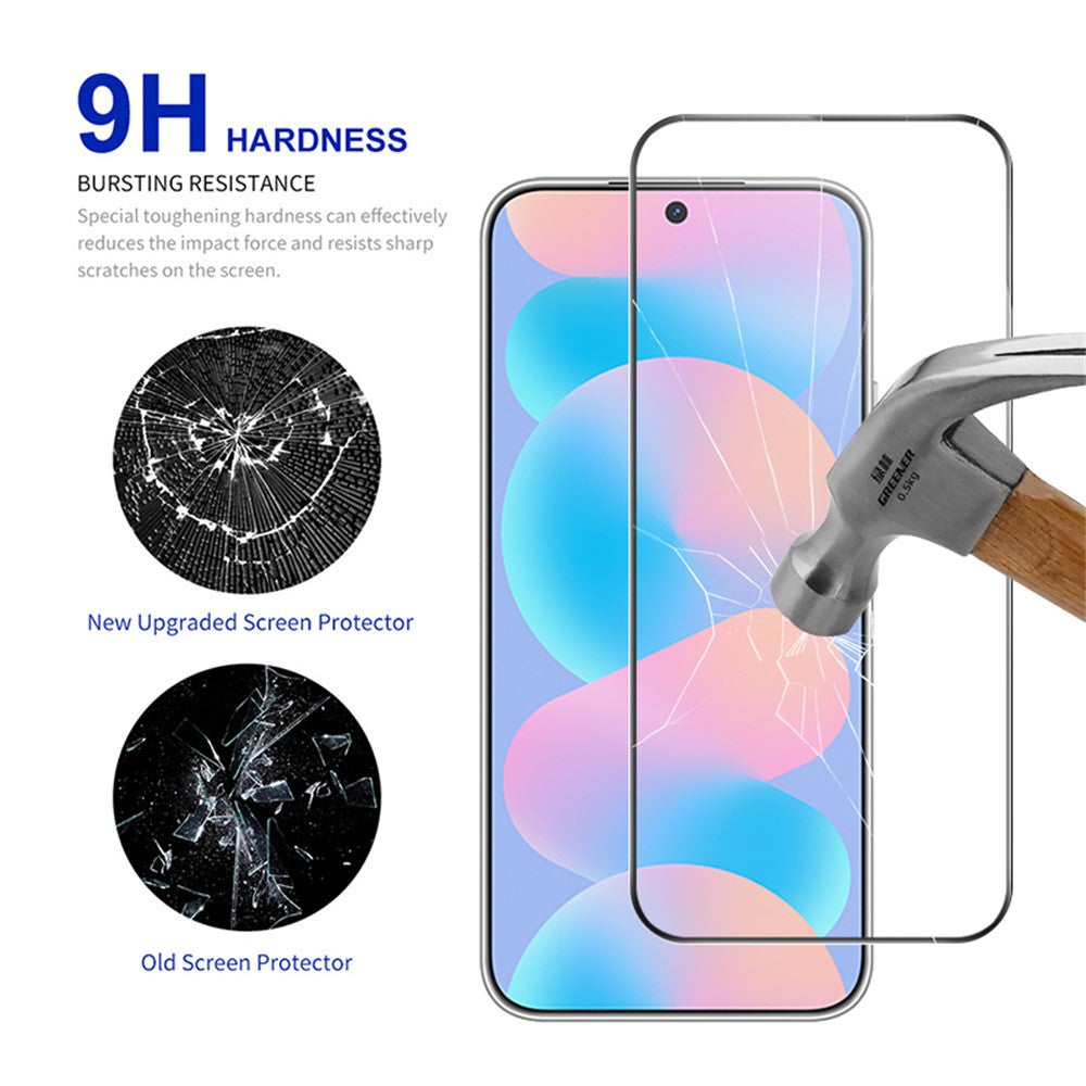 RURIHAI, 10 stk. højaluminium-silikoneglasfilm til Huawei nova 16z 5G, fuld lim, 0,26 mm, 2,5D, fuld skærmbeskyttelse