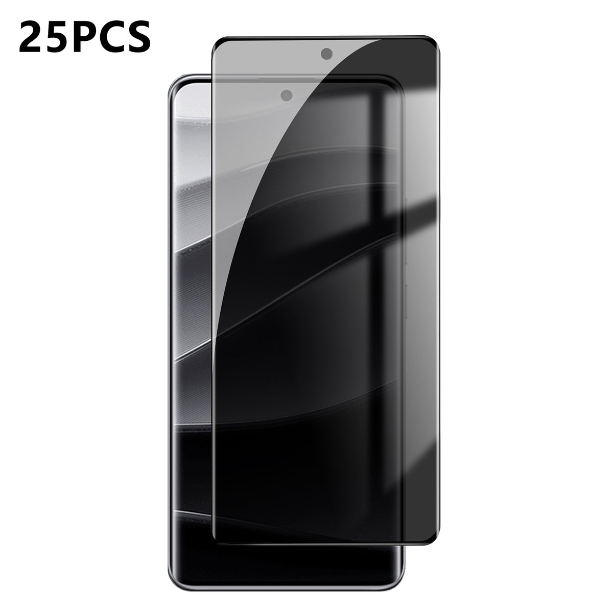 Xiaomi Redmi Note 14 Pro+ 5G 25 st. antispionskärmskydd silkestryck hög aluminium-kiselglas heltäckande anti-fingeravtryck sekretessfilm
