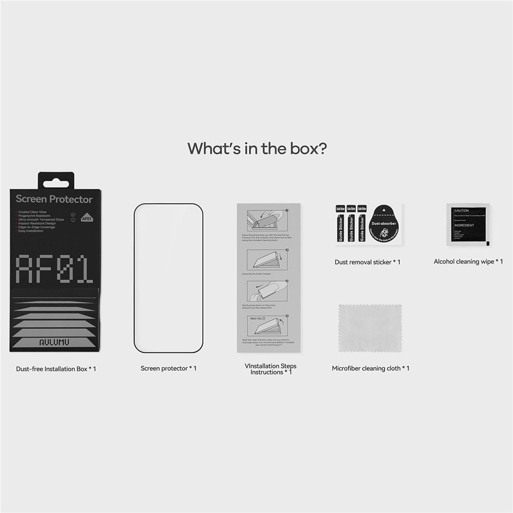 AULUMU AF01 For iPhone Air Screen Protector High Definition Tempered Glass Film with Easy Installation Tool