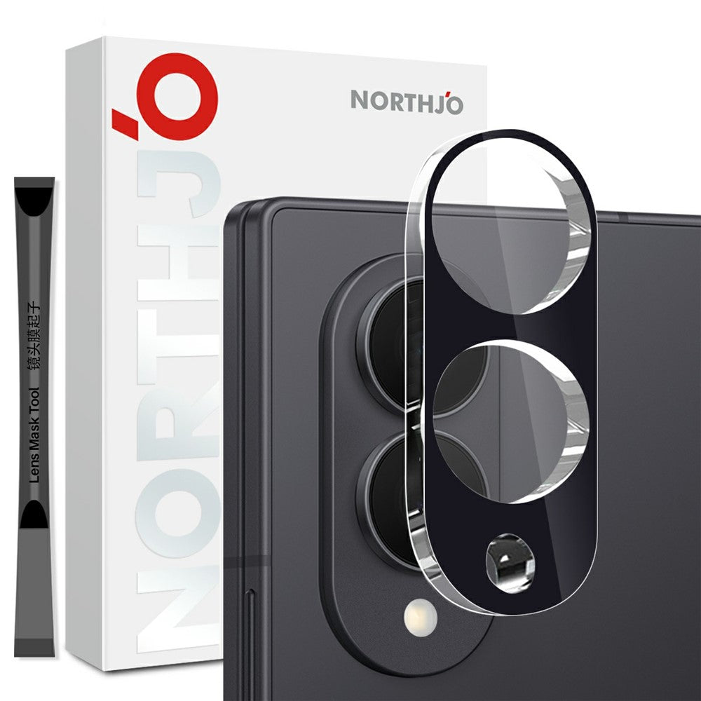 NORTHJO For Samsung Galaxy Z Fold8 Camera Lens Protector Silk Printing 3D Clear Full Screen Tempered Glass Lens Film