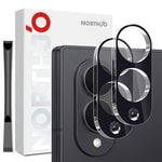 NORTHJO 2 stk. til Samsung Galaxy Z Fold8 Fuld dækning kameralinsebeskytter Silketryk 3D Klar hærdet glaslinsefilm