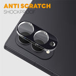 NORTHJO 2 stk. til Samsung Galaxy Z Fold8 Fuld dækning kameralinsebeskytter Silketryk 3D Klar hærdet glaslinsefilm