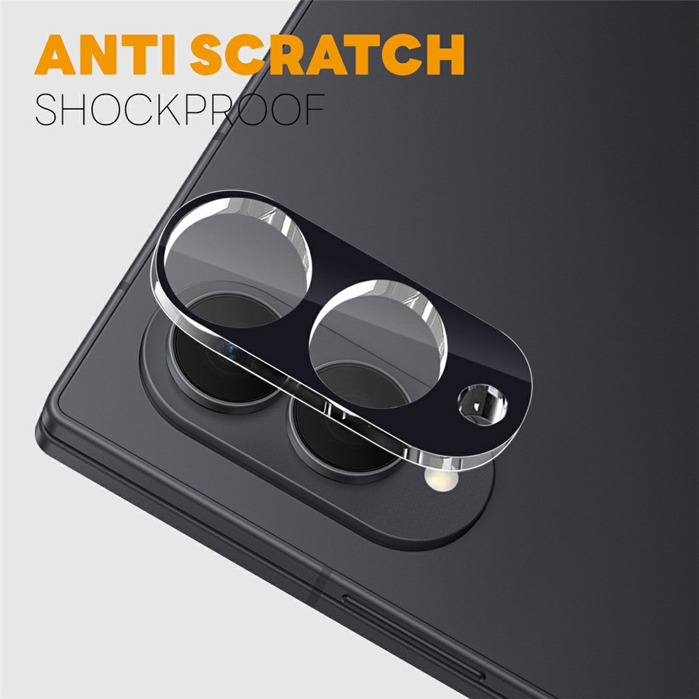 NORTHJO 2 stk. til Samsung Galaxy Z Fold8 Fuld dækning kameralinsebeskytter Silketryk 3D Klar hærdet glaslinsefilm