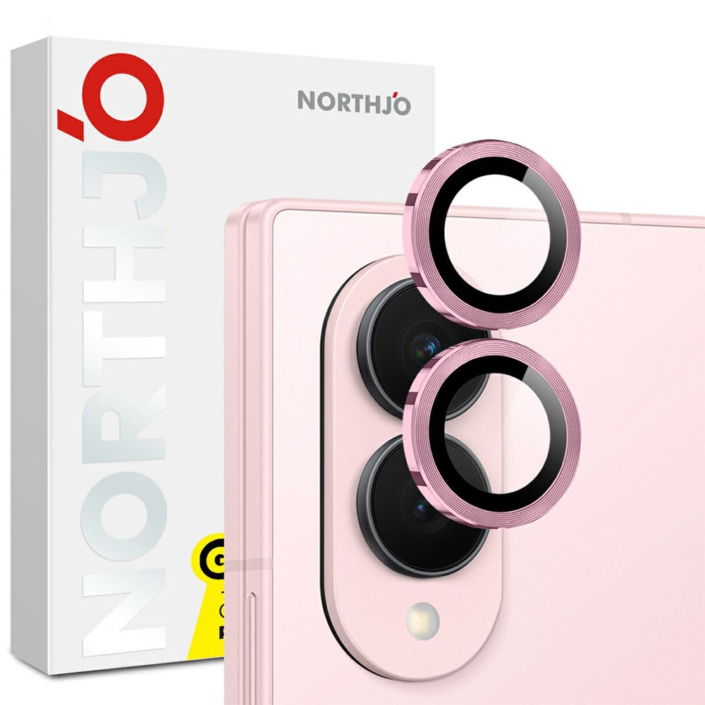 NORTHJO 1 Set For Samsung Galaxy Z Fold8 Tempered Glass Camera Lens Film CD Veins Metal Ring Lens Guard (Complete Coverage)