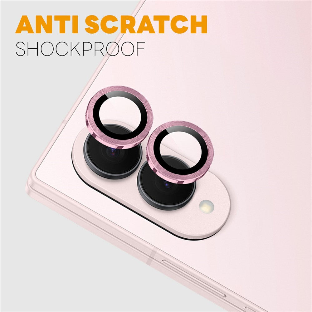 NORTHJO 1 Set For Samsung Galaxy Z Fold8 Tempered Glass Camera Lens Film CD Veins Metal Ring Lens Guard (Complete Coverage)