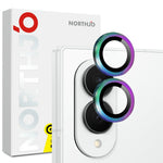 NORTHJO 1 Set For Samsung Galaxy Z Fold8 Tempered Glass Camera Lens Film CD Veins Metal Ring Lens Guard (Complete Coverage)