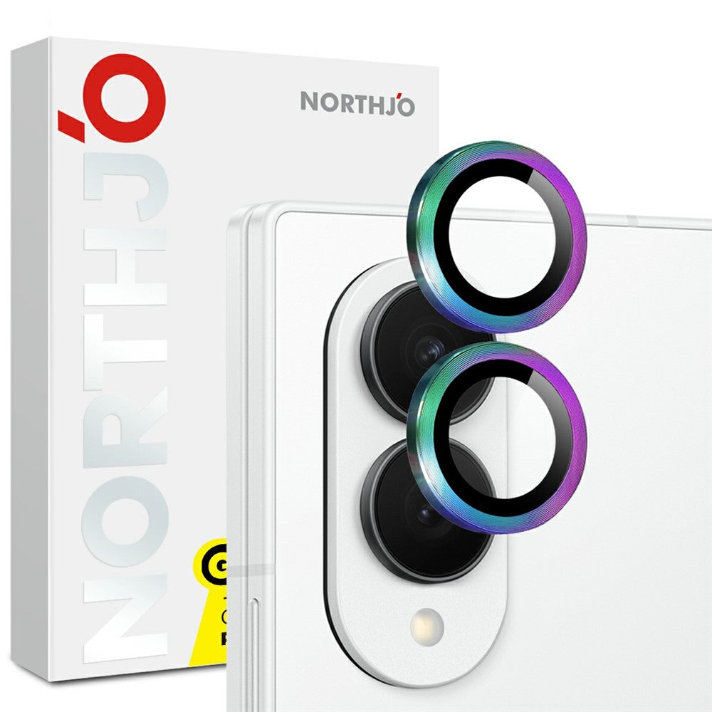 NORTHJO 1 Set For Samsung Galaxy Z Fold8 Tempered Glass Camera Lens Film CD Veins Metal Ring Lens Guard (Complete Coverage)