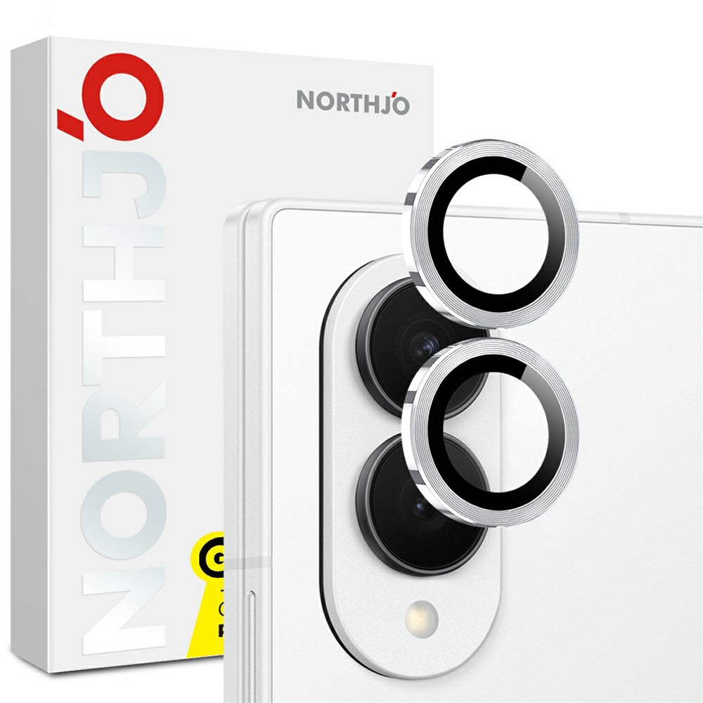 NORTHJO 1 Set For Samsung Galaxy Z Fold8 Tempered Glass Camera Lens Film CD Veins Metal Ring Lens Guard (Complete Coverage)