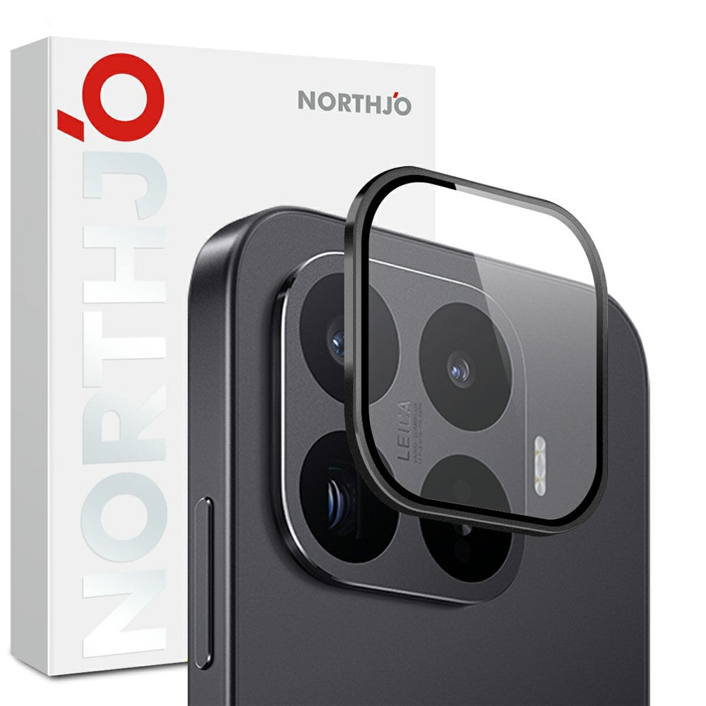 NORTHJO 1 Set For Xiaomi 17T  /  17T Pro Tempered Glass Camera Lens Film CD Veins Metal Ring Lens Guard (Complete Coverage)
