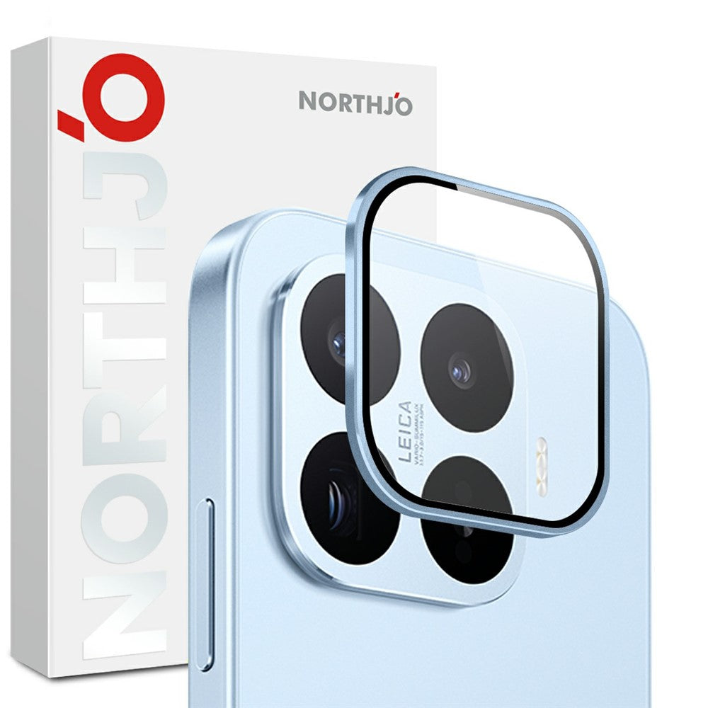NORTHJO 1 Set For Xiaomi 17T  /  17T Pro Tempered Glass Camera Lens Film CD Veins Metal Ring Lens Guard (Complete Coverage)