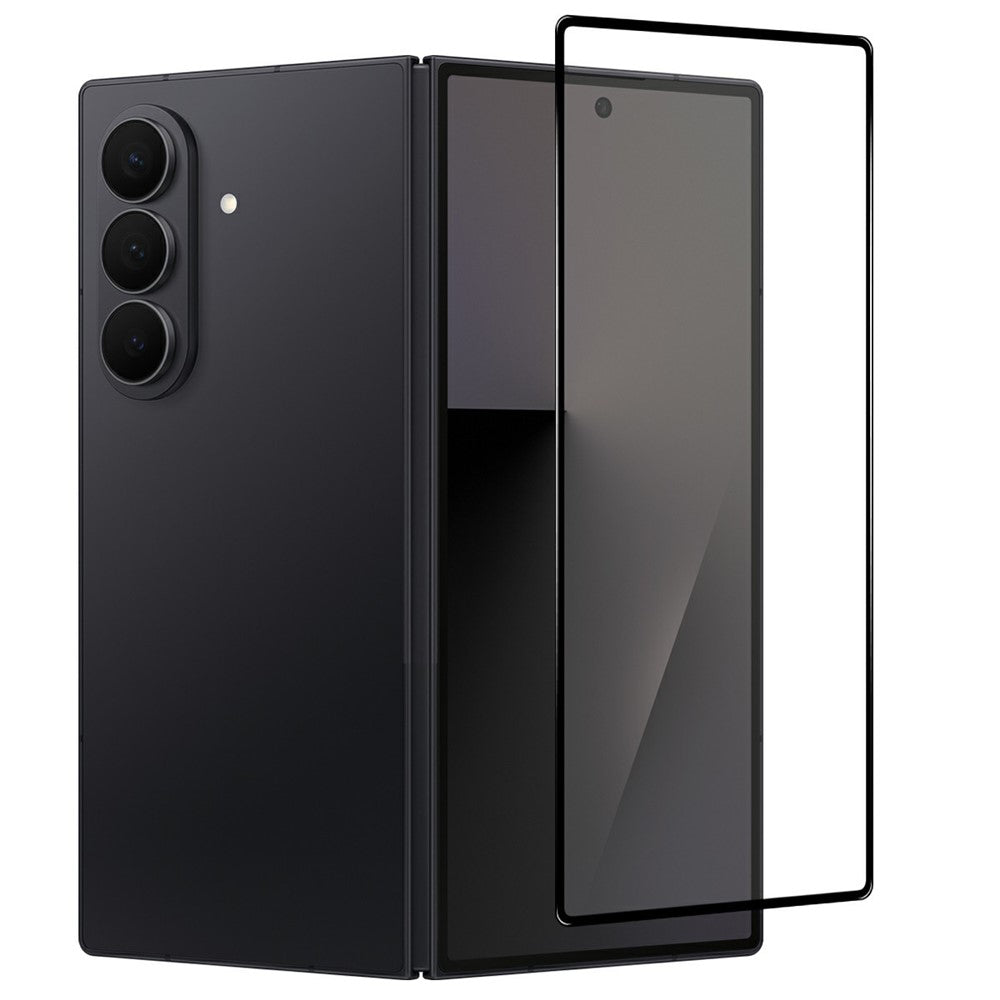 NORTHJO A+ til Samsung Galaxy Z Fold7 5G Fuld Skærmbeskytter Højaluminiums-Silikonefilm 0,3 mm 2.5D Sort Kant Silketryk