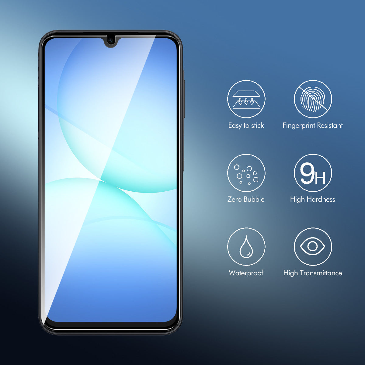 HAT PRINCE for Xiaomi Redmi 15a 5G ENKAY  2Pcs Screen Protector 9H Silk Printing 0.26mm Full Glue Full Coverage Tempered Glass Film