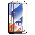 ENKAY HAT PRINCE 2 stk./sæt til Samsung Galaxy A14 5G/A14 4G, skærmbeskyttelse mod fingeraftryk, 0,26 mm 9H, 2,5D buet kant, splintsikker, fulddækkende lim, høj aluminium-silikoneglasfilm
