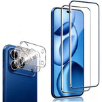 2Pcs For iPhone 18 Pro Max Screen Protector 2.5D Arc Edge High Clarity Tempered Glass Film with Camera Lens Film