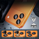 1Set For iPhone 17 Pro Camera Lens Film Tempered Glass CD Vein Metal Ring Rear Lens Protector