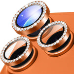 For iPhone 17 Pro Max 1Set Camera Lens Protector Tempered Glass+Metal Ring Rhinestone Lens Film