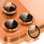 For iPhone 18 Pro 1Set Camera Lens Film Tempered Glass CD Vein Metal Ring Rear Lens Protector
