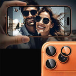 For iPhone 18 Pro Max 1Set Camera Lens Film Tempered Glass CD Vein Metal Ring Rear Lens Protector