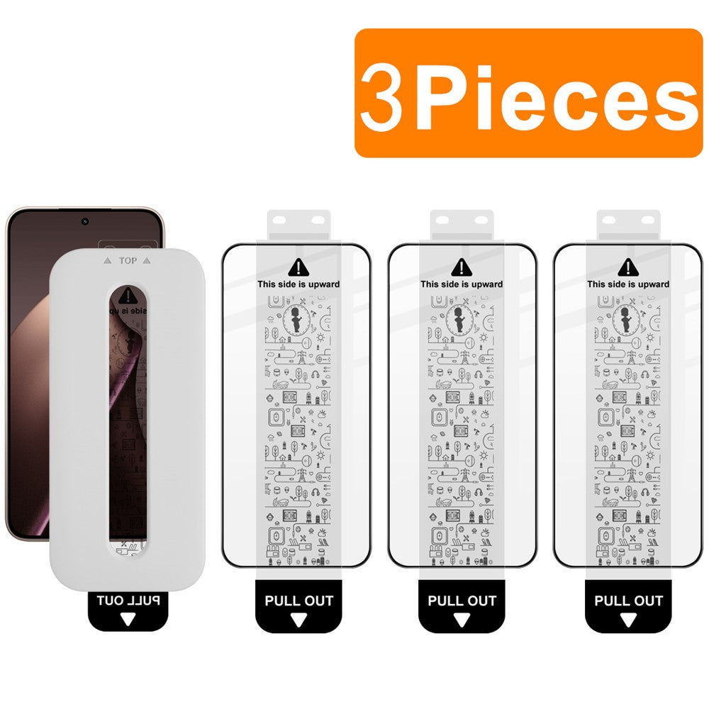 IMAK 3 stk. hærdet glas til Xiaomi 15T / 15T Pro, fuldskærmsbeskyttelse, fuldklæbende film med støvfri installationsværktøj (fingeraftrykslåsning)