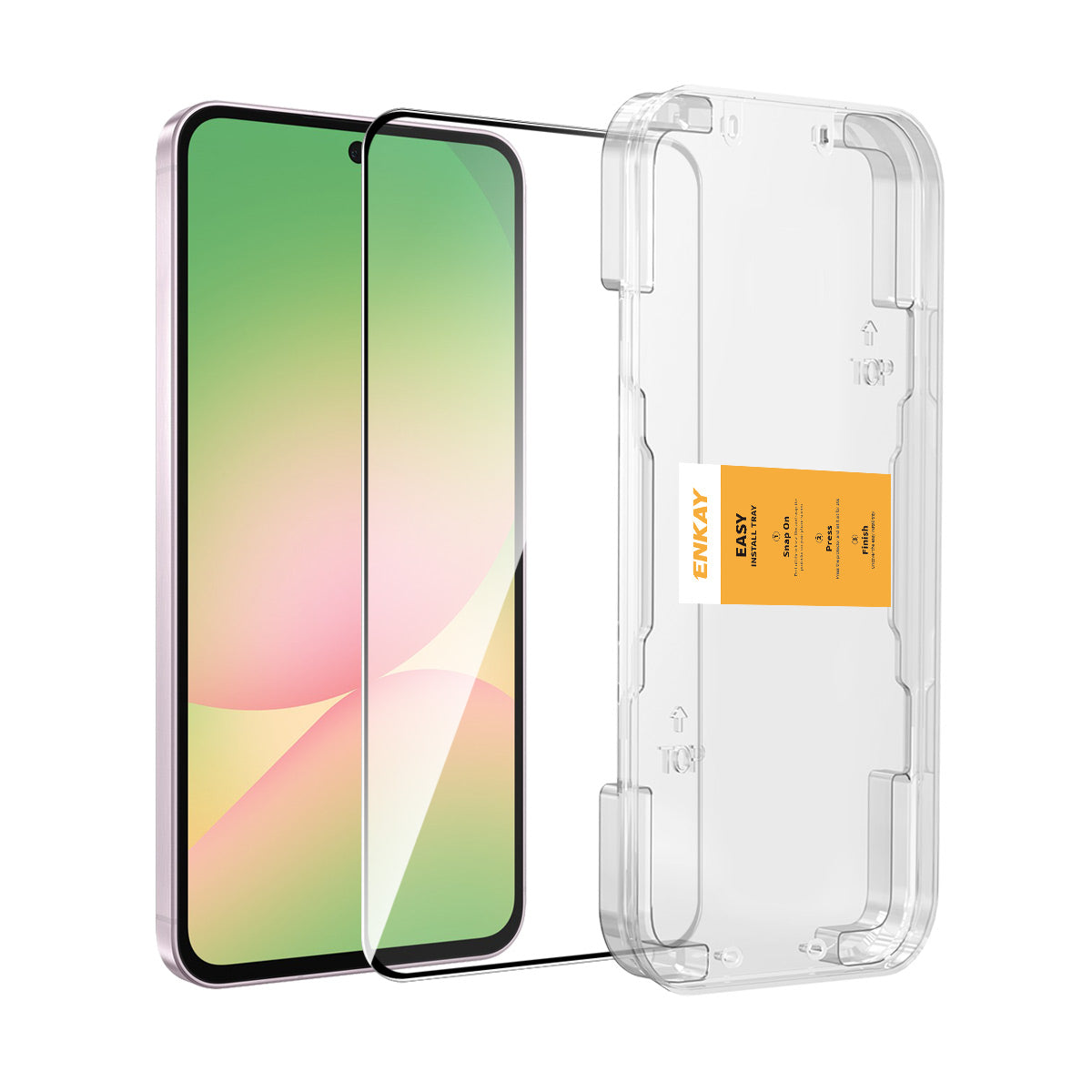 HAT PRINCE for Samsung Galaxy A27 5G HD Clear Film ENKAY  Full Coverage Full Glue Tempered Glass Screen Protector with Installation Tool